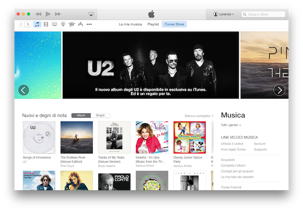 iTunes Store Yosemite 1