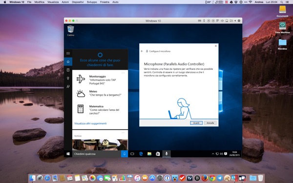 Parallels Desktop 11 Mac recensione TheAppleLounge Windows 10 OS X El Capitan 1