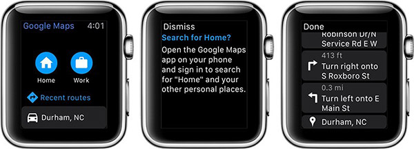 Google Maps Apple Watch