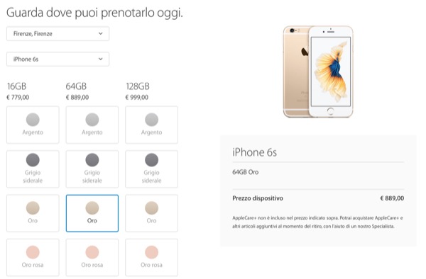 iphone 6s preordini italia