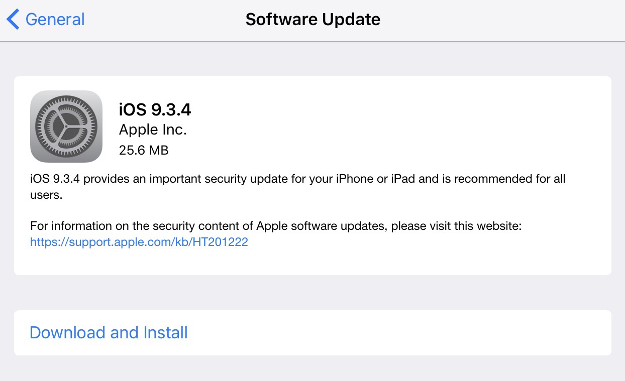 iOS 9.3.4